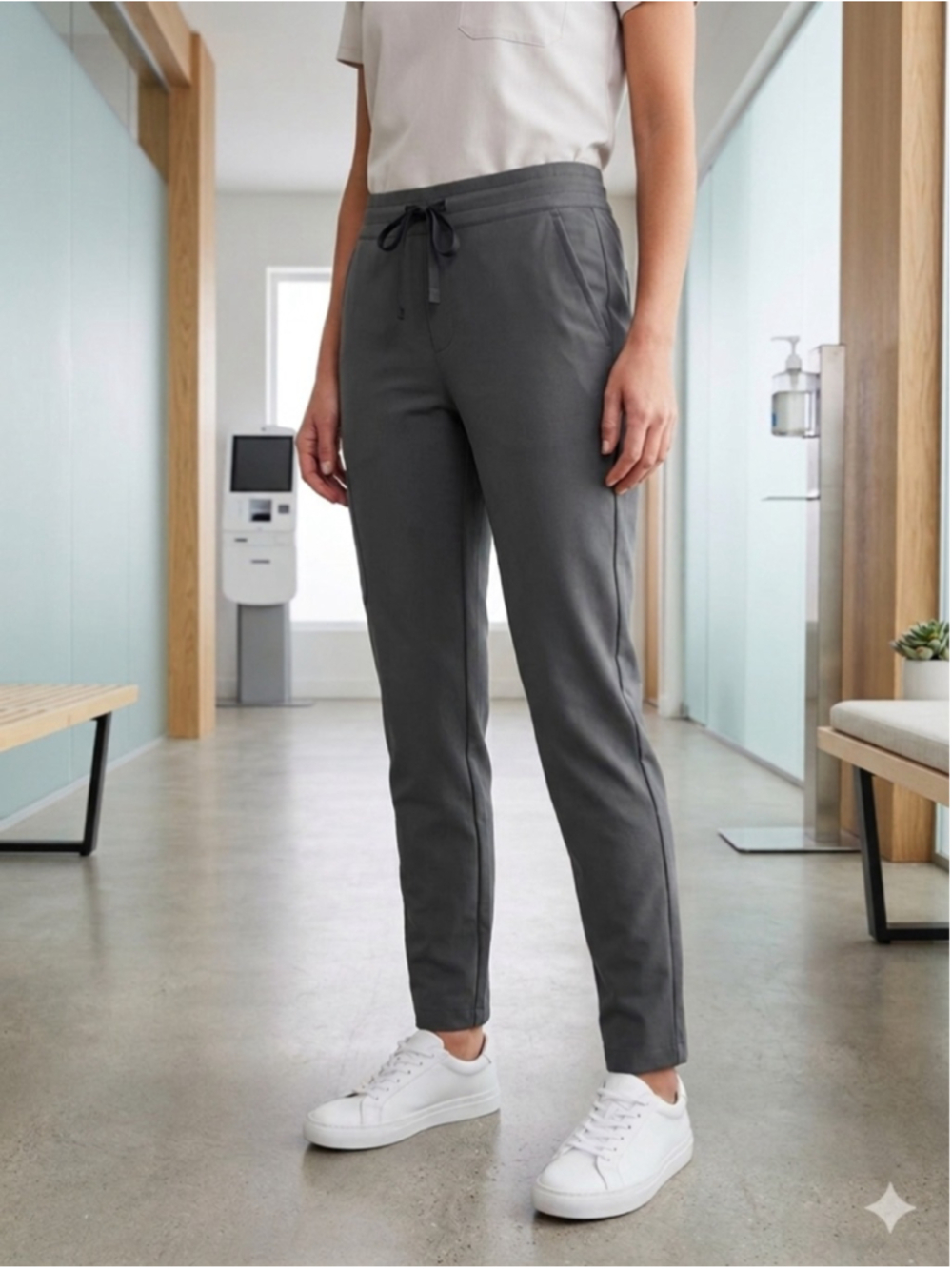 FIGS Charcoal Gray Scrub Pants Womens Small Cargo Jogger Athleisure Medical Unif